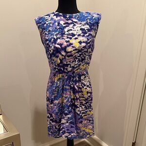 Tibi Abstract Blue and Purple Women's Dress